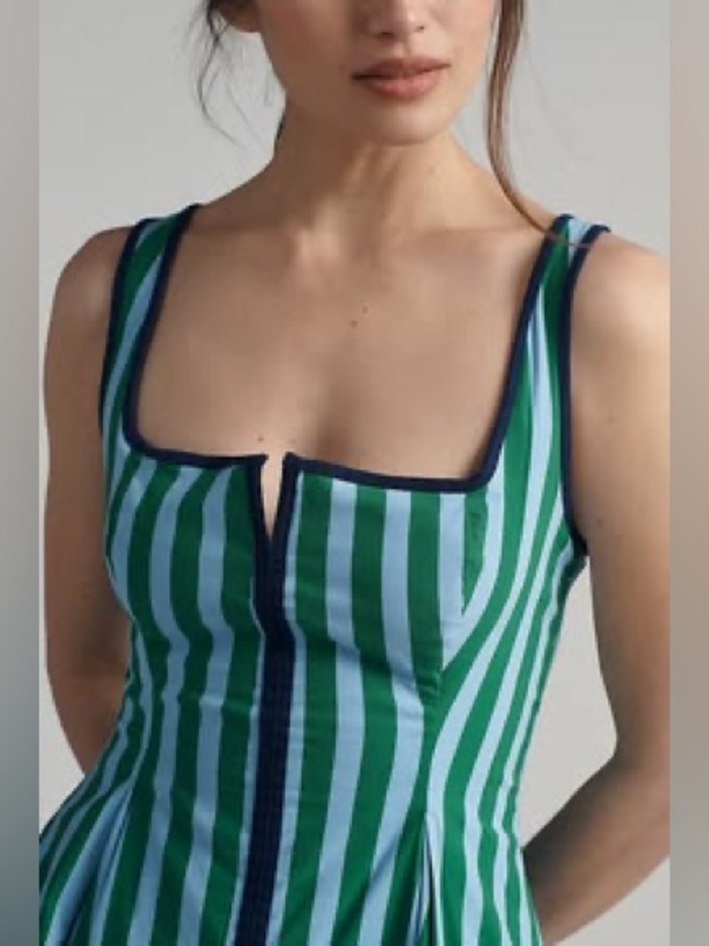 Maeve Sleeveless Notched Square-Neck Midi Dress - Picture 11 of 11